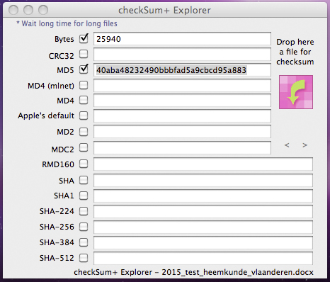 De gewenste informatie verschijnt