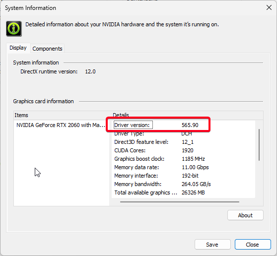 Identify driver version to install CUDA