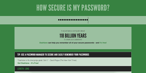how secure is my password