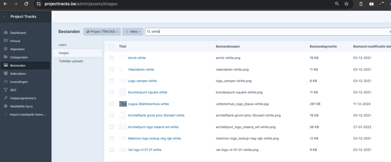 Screenshot CMS images