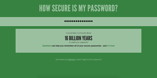 how secure is my password