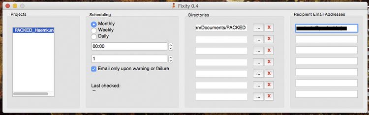 Kies de map en de regelmaat waarmee de bestanden gecontroleerd moeten worden