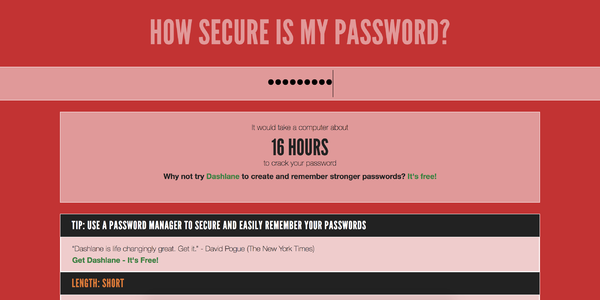 how secure is my password