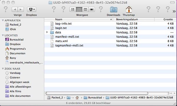 De inhoud van de bag