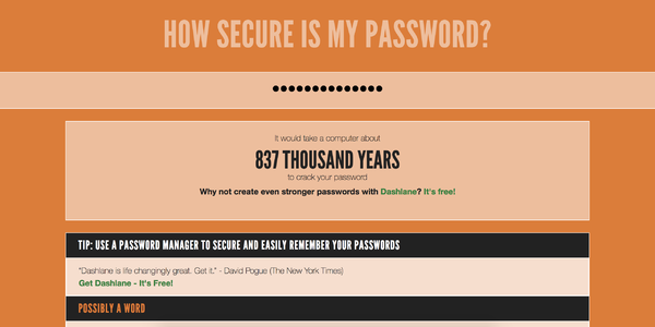 how secure is my password