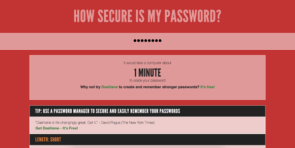 how secure is my password