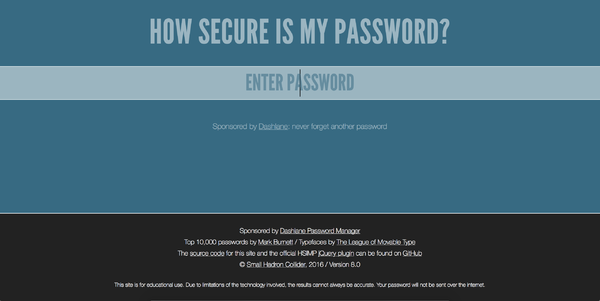 how secure is my password