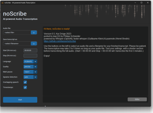 Voici comment vous devriez voir NoScribe