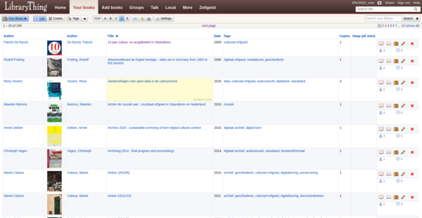 screenshot Librarything