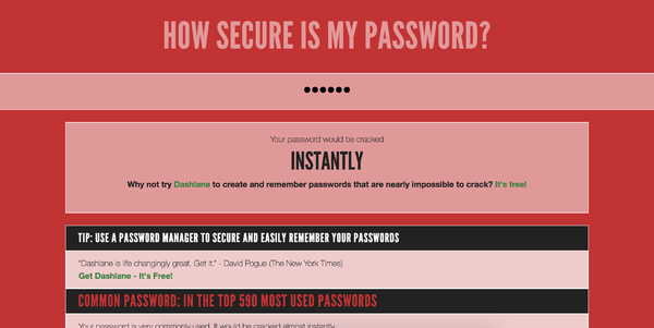 how secure is my password