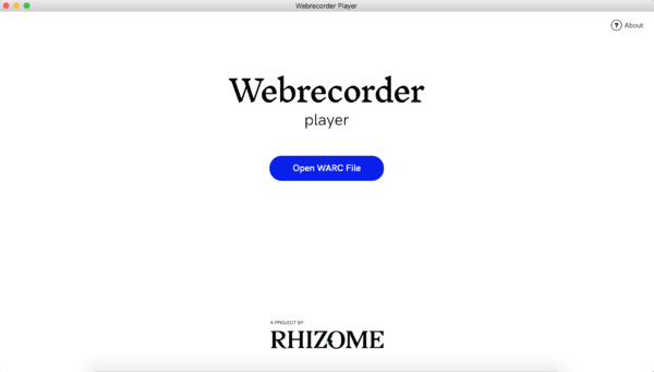 Open WARC-file met Webrecorder Player